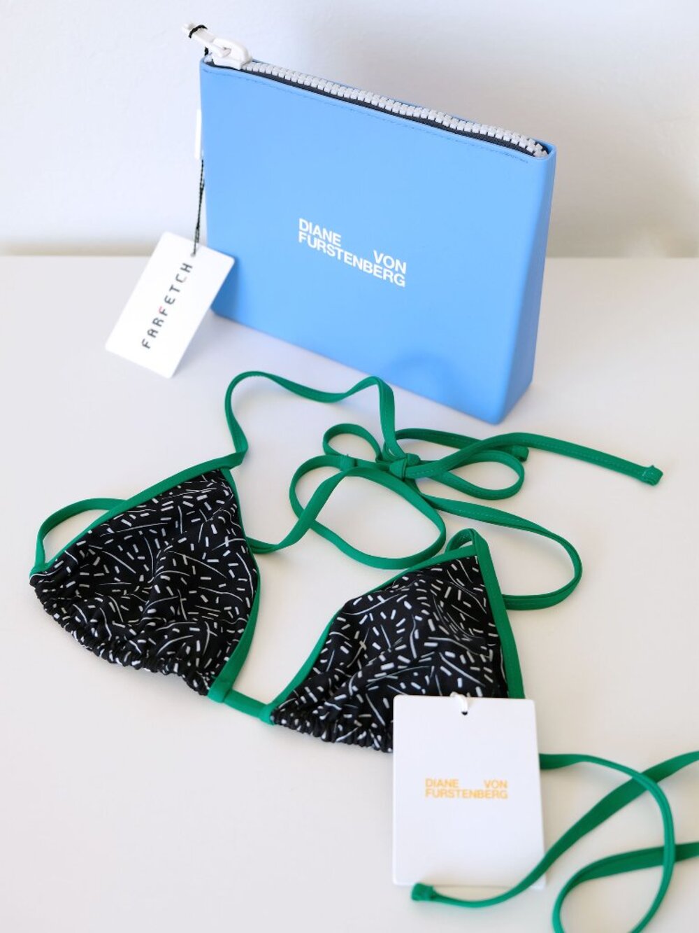 Diane Von Furstenberg, String Bikini top, Size P (US 0-2 or XS), Multicolor, NWT